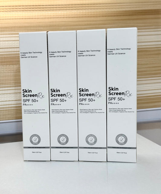 Skin Screen Rx | Invisible Daily Sunscreen SPF 50+ (No White Cast, Lightweight, Sensitive-Skin Safe)