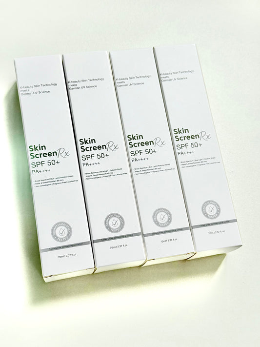 Skin Screen Rx | Invisible Daily Sunscreen SPF 50+ (No White Cast, Lightweight, Sensitive-Skin Safe)